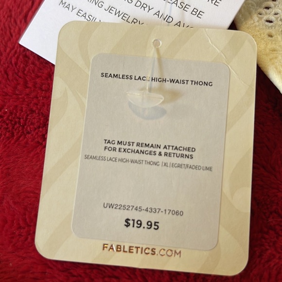 Fabletics Seamless Lace High Waist Thong NWT XL - Picture 4 of 13